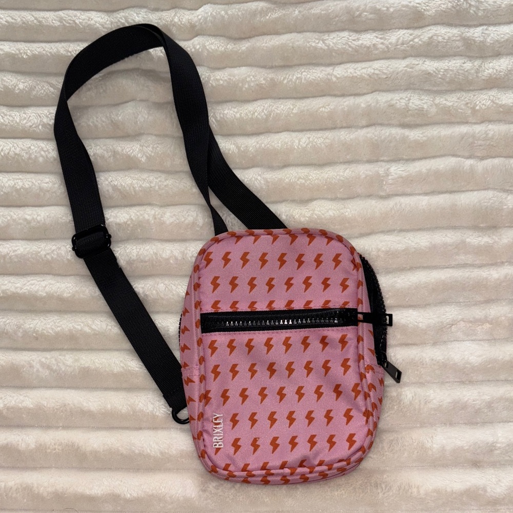 Pink and Orange Lightning Bolt Belt Bag
